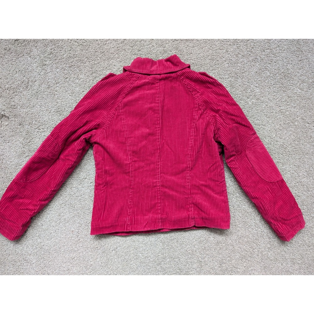 Tommy Hilfiger Pea Coat Women Petite S Corduroy Pink Faux Shearling Lining - Picture 13 of 13